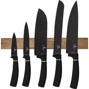 Berlinger Haus ZESTAW 5 NOŻY KUCHENNYCH Z LISTWĄ BERLINGER HAUS BH-2885 MATTE BLACK 14214099 5999108474729