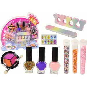 LeanToys Zestaw Do Makijażu Zdobienie Paznokci Tęcza 14214826 5905679072424