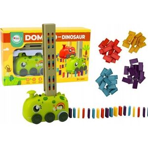 LeanToys Autko Zielony Dinozaur na Baterie Układające Kolorowe Domino 4 Kolory Klocków 14214993 5905991018650