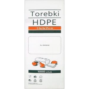 Stella Torebki spożywcze HDPE, 14x4x35cm, 1000 szt., transparentne 14217955 5900536220437