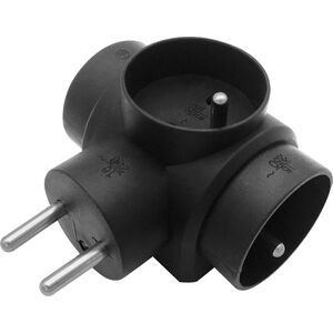 Orno Rozgałęźnik 3x2P+Z, czarny 14218510 5908254813313