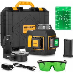 SMART365 laser płaszczyznowy 3x360, 40m, zielony pilot, bluetooth 14226179 5901769688230