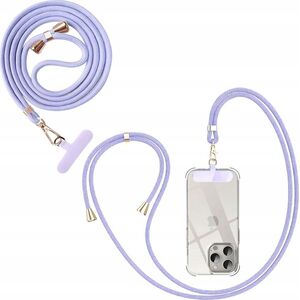 OEM Zawieszka SWING (8mm) do telefonu z regulacją długości / długość sznura 165cm (max 82,5cm w pętli) / na ramię lub szyję - purpurowy 14243478 5903396322099