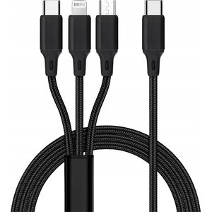 Kabel USB OEM Kabel 3w1 Typ C do Lightning / Typ C / Micro USB 2,4A C171 1,2 m czarny 14243677 5903396299490