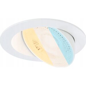 Paulmann Oprawa do wbudowania ANMUS LED DIM 5W 700lm 105mm 2700K-6500K IP20 230V biały / aluminium 14253336 4000870922538