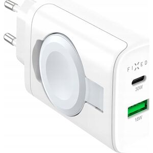 Ładowarka Fixed FIXED Power Socket Travel Charger - ładowarka Apple Watch/USB-C/USB-A 33W biała - Gwarancja bezpieczeństwa. Proste raty. Bezpłatna wysyłka od 170 zł. 14396371 8591680171316