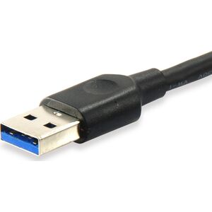 Kabel USB Equip USB-A - USB-C 0.25 m Czarny (128343)