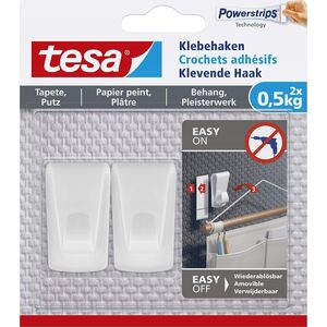 Tesa tesa Klebehaken, 0,5 kg strukturierte Oberflächen