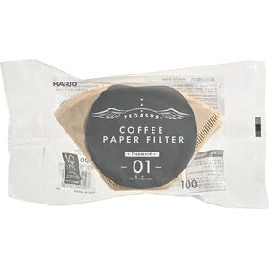 Hario Hario - Filtry papierowe brązowe PEGASUS 01 - 100 Sztuk