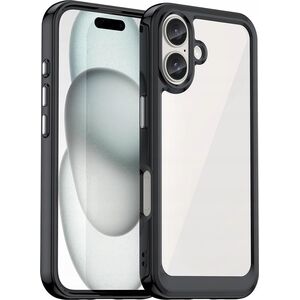 Hurtel Etui Outer Space Case z żelową ramką do iPhone 16 - czarne 14202307 5907769364891
