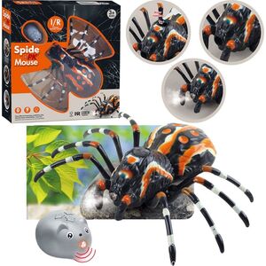 LeanToys Zdalnie Sterowany Pająk Tarantula Podczerwień Czarny R/C ST