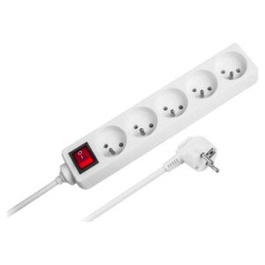 Listwa zasilająca Rebel 5 gniazd 5 m biała (URZ3032-5B)