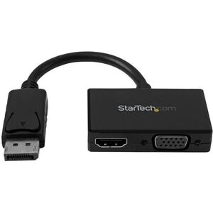 Adapter AV StarTech DisplayPort - HDMI - D-Sub (VGA) czarny (DP2HDVGA)