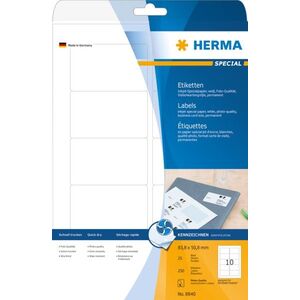 Herma Etykiety InkPrint 8840, A4, 83,8 x 50,8 mm, papier biały matowy, 250 szt., zaokrąglone narożniki (8840)