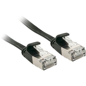 Lindy Patchcord płaski Cat.6A, U/FTP, czarny, 3m (47483)