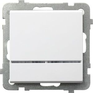 Ospel Łącznik jednobiegunowy Sonata 16AX IP20 z podświetleniem biały (ŁP-1RS/m/00) 3314399 5907577444181