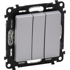 Legrand VALENA LIFE Łącznik potrójny aluminium (752303)