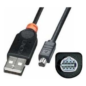 Kabel USB Lindy USB-A - USB mini 4-pin 2 m Czarny
