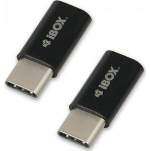 Adapter USB iBOX USB-C - microUSB Czarny  (IAMCS2)