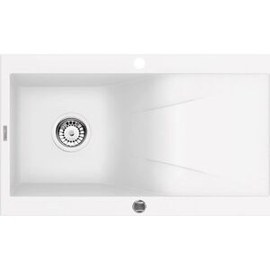 Zlewozmywak Deante . RAPSODIA ALABASTER GRANIT 1-K Z/O 860x500x210, 3,5" + OSPRZĘT SPACE SAVER
