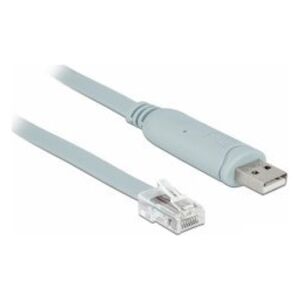 Adapter USB Delock DELOCK Adapter USB2.0/A St > Seriell RS232 RJ45 St 1.0m grau 6414133 4043619639113