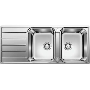 Zlewozmywak Blanco Lemis 8 S-IF stal szczotkowana z korkiem automatycznym (523037)