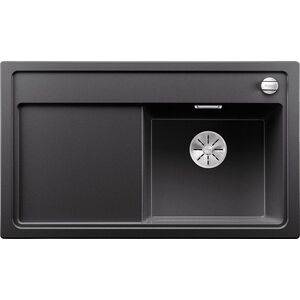 Zlewozmywak Blanco Zenar 45 S Silgranit antracyt z korkiem automatycznym InFino, komora z prawej (523781)