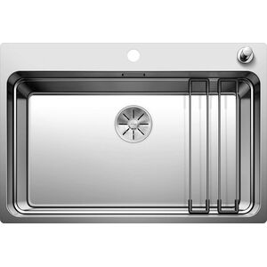 Zlewozmywak Blanco Etagon 700-IF/A stal polerowana z korkiem automatycznym InFino, szyny (524274)