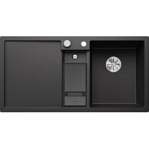 Zlewozmywak Blanco Collectis 6 S Silgranit antracyt z korkiem automatycznym InFino, wkład z pokrywką, komora z prawej (523344)