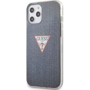 Guess Guess Denim Triangle Dk - Etui iPhone 12 Pro Max (granatowy) uniwersalny