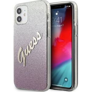Guess Etui Guess GUHCP12SPCUGLSPI Apple iPhone 12 mini różowy/pink hardcase Glitter Gradient Script