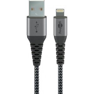 Kabel USB Goobay USB-A - Lightning 1 m Szary (49268)