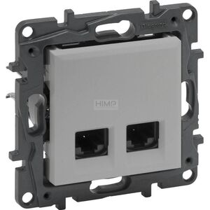 Legrand Gniazdo teleinformatyczne Legrand Niloe Step 863360 2 x RJ45 kat. 5e UTP podwójne aluminium