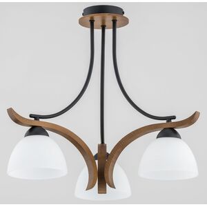 Lampa wisząca Alfa Alfa Bafia 2612340/65 plafon lampa sufitowa 3x60W E27 czarny/brązowy