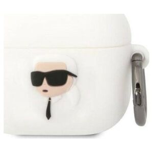 Karl Lagerfeld Etui Karl Lagerfeld KLA3RUNIKH Apple AirPods 3 cover biały/white Silicone Karl Head 3D