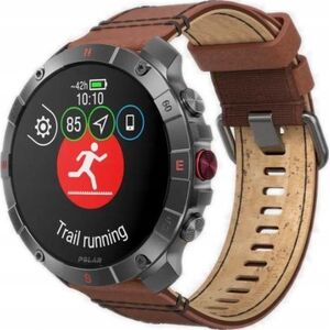 Zegarek sportowy Polar Polar Grit X2 Pro Titanium brązowy skórzany M/L