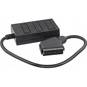Schwaiger Schwaiger Scart-Verteiler 3-fach Schwarz 13333539 4004005205299
