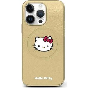 Sourcing Hello Kitty HKHMP15SPGHCKD iPhone 15 / 14 / 13 6.1" gold/gold hardcase Leather Kitty Head MagSafe