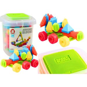 LeanToys Zestaw Klocków W Pudełku 200 Elementów Wielokolorowe