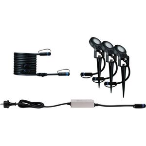 Kinkiet Paulmann Reflektor ogrodowy Plug & Shine STING LED 3x 6.3W 2200K IP67 24V antracyt/ aluminium