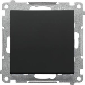 Kontakt-Simon Przycisk pojedynczy Kontakt-Simon 55 TP1.01/149 zwierny bez piktogramu moduł 10 AX, 250V~, szybkozłącza czarny mat