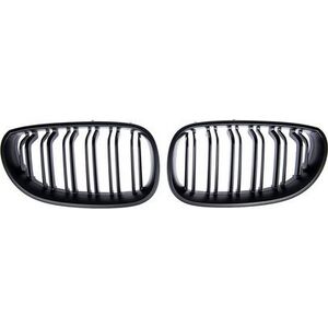 MTuning Grill sportowy podwójne żeberka Matt Black  BMW 5 (E60) Sedan (E61) Touring 2003-2010
