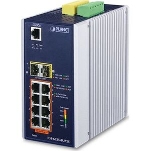 Switch Planet PLANET IGS-6325-8UP2S łącza sieciowe Zarządzany L3 Gigabit Ethernet (10/100/1000) Obsługa PoE Aluminium, Czarny