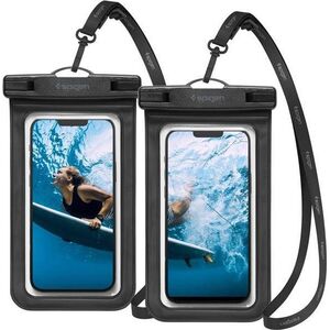 Spigen Wodoodporne uniwersalne etui Spigen A601 Universal Waterproof Case Black [2 PACK]