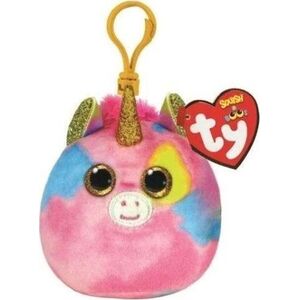 Breloczek TY Maskotka brelok TY Squish-a-Boos FANTASIA - wielobarwny jednorożec 8,5cm 39572
