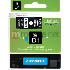 Dymo taśma S0720610 (white on black) typ D1