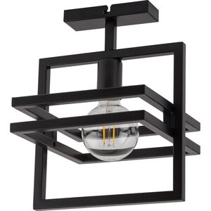 Lampa sufitowa Sigma Czarna lampa sufitowa Merci z metalu do sypialni nad łóżko