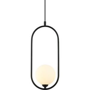 Lampa wisząca Italux Modernistyczna lampa wisząca Lupus do salonu czarna biała