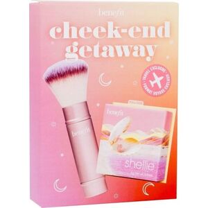 BENEFIT_SET Cheek-End Getaway Shellie Warm-Seashell Pink Blush 6g + Multitasking Cheek Brush