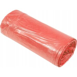 Aglo3 Aglo3 - Worki na śmieci aluminiowe, czerwone, ekstra mocne, folia LDPE, 50 sztuk - 35 l